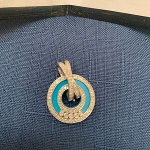 10K White Gold Pendant with Diamonds/ appraisal incl.